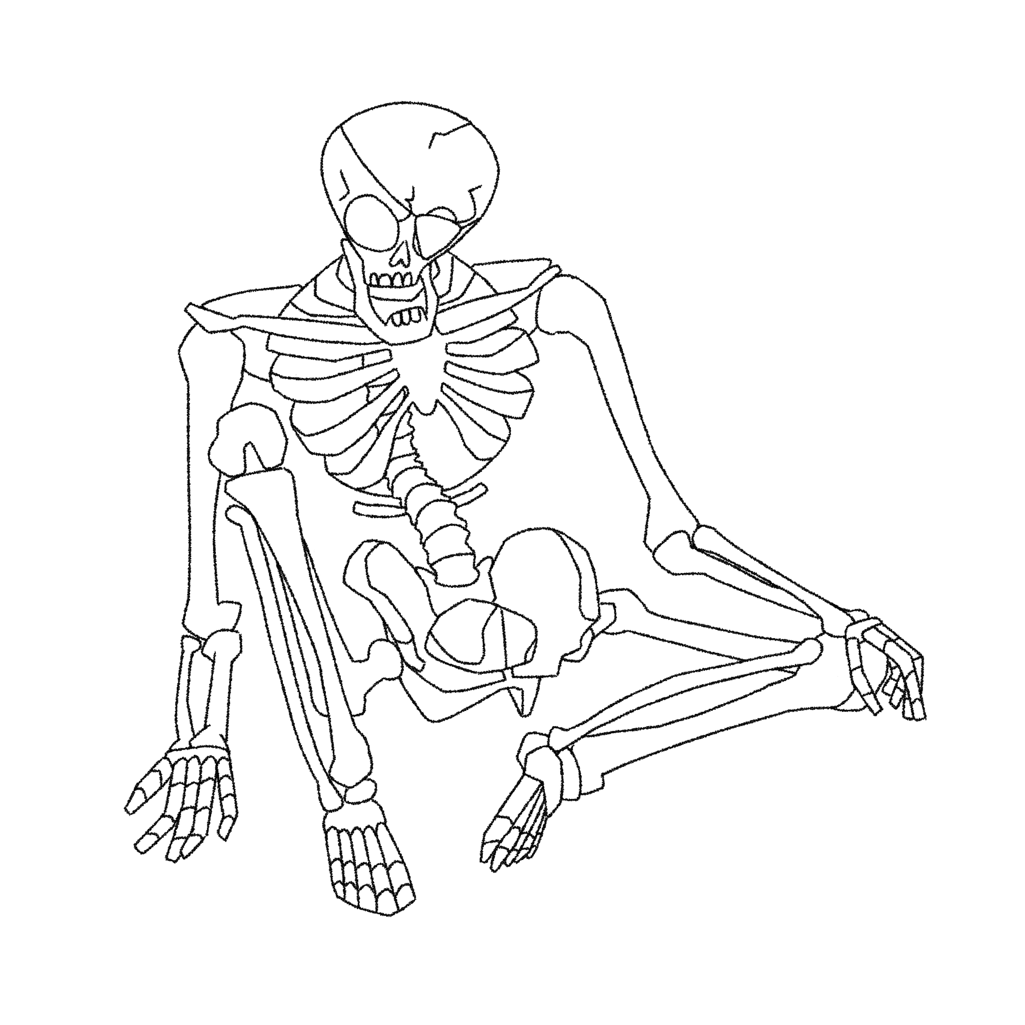 A Skeleton colouring outline